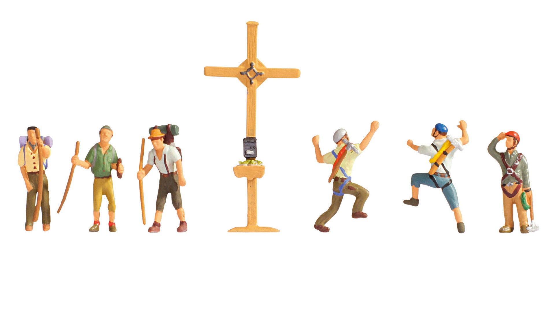 NOCH 15874 Bergwanderer mit Gipfelkreuz